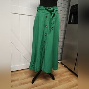Ann Taylor Kelly Green Midi Skirt